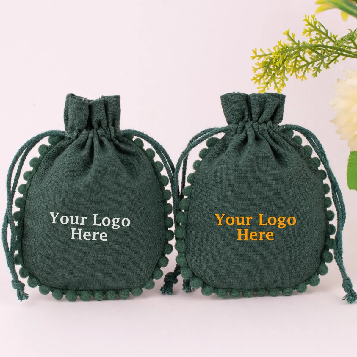 Personalized Logo Printed Gift Packaging Cosmetic Bags Jewelry Packaging Pouch Bag