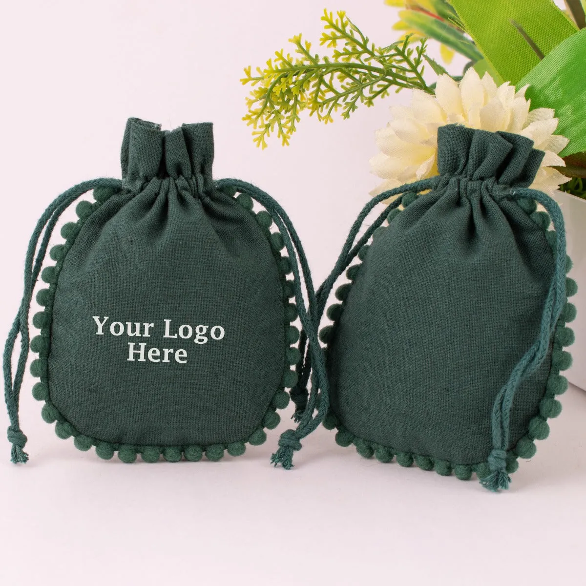 Personalized Logo Printed Gift Packaging Cosmetic Bags Jewelry Packaging Pouch Bag