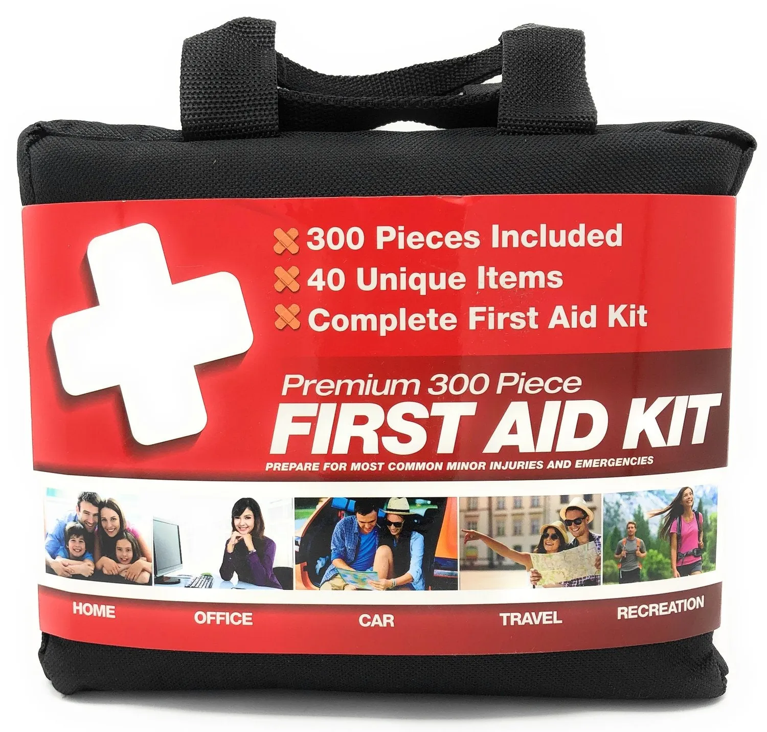 Professional 300 Piece (40 Unique Items) First Aid Kit | Emergency Medical Kits