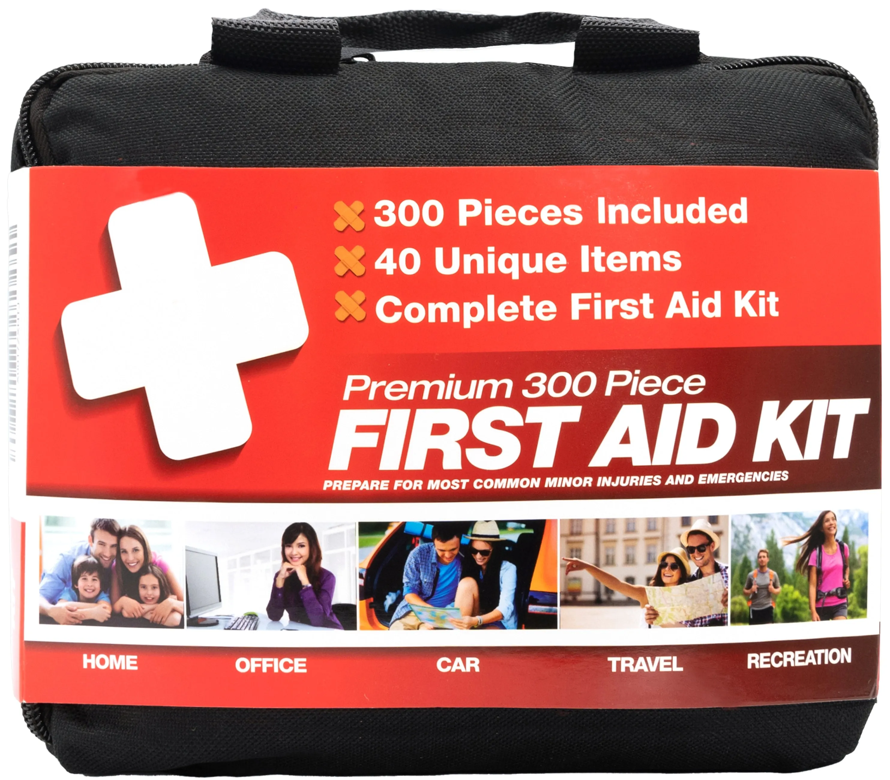 Professional 300 Piece (40 Unique Items) First Aid Kit | Emergency Medical Kits