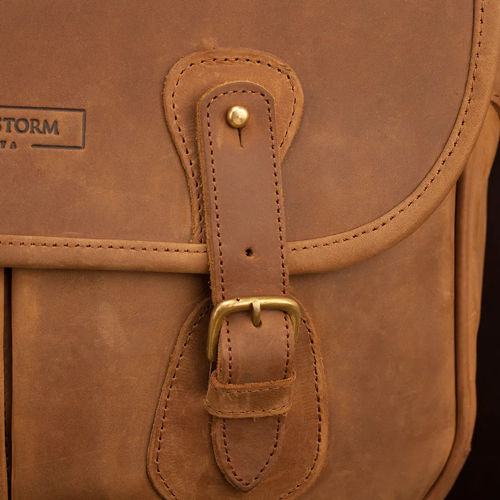 Pull-up Leather Dominic Satchel