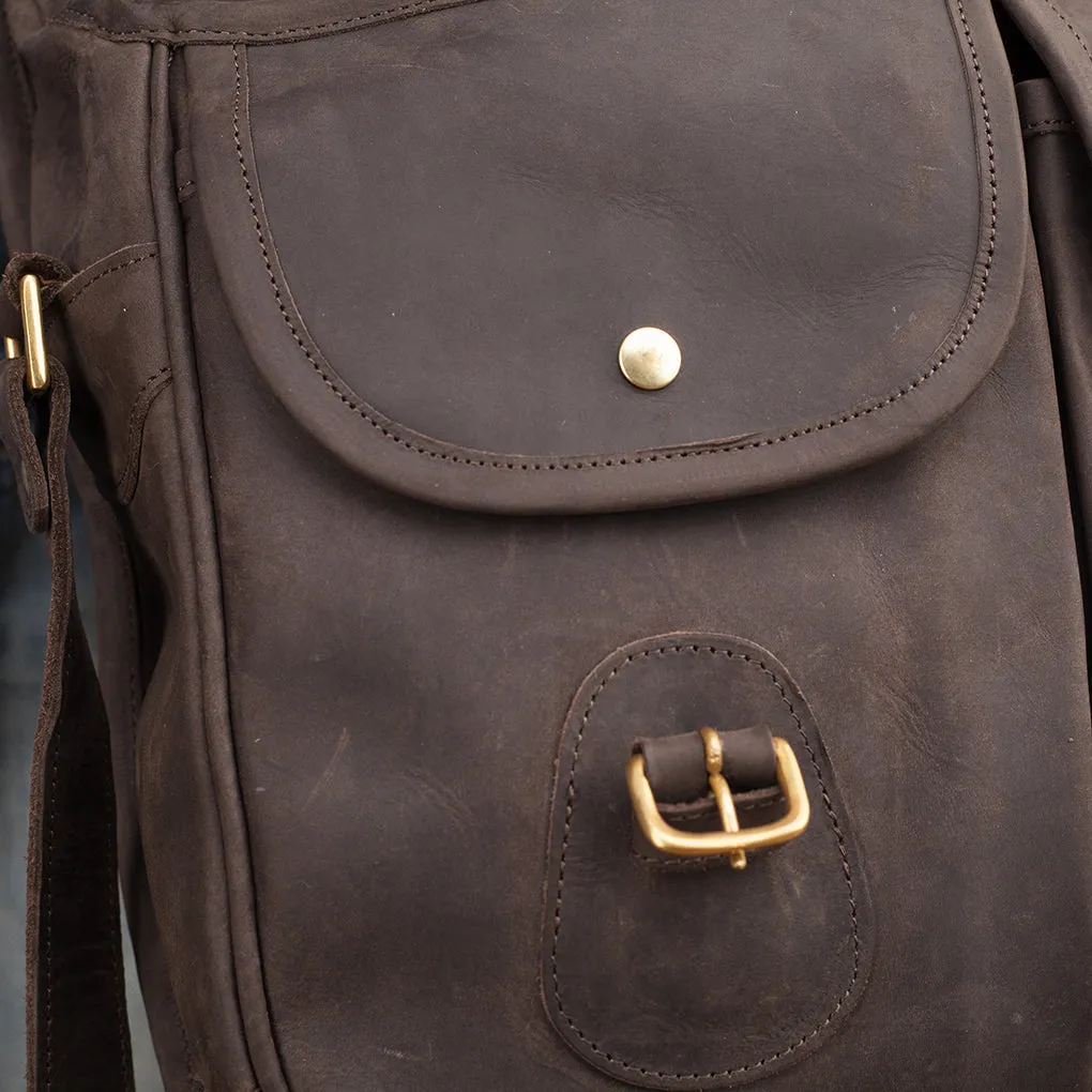 Pull-up Leather Dominic Satchel