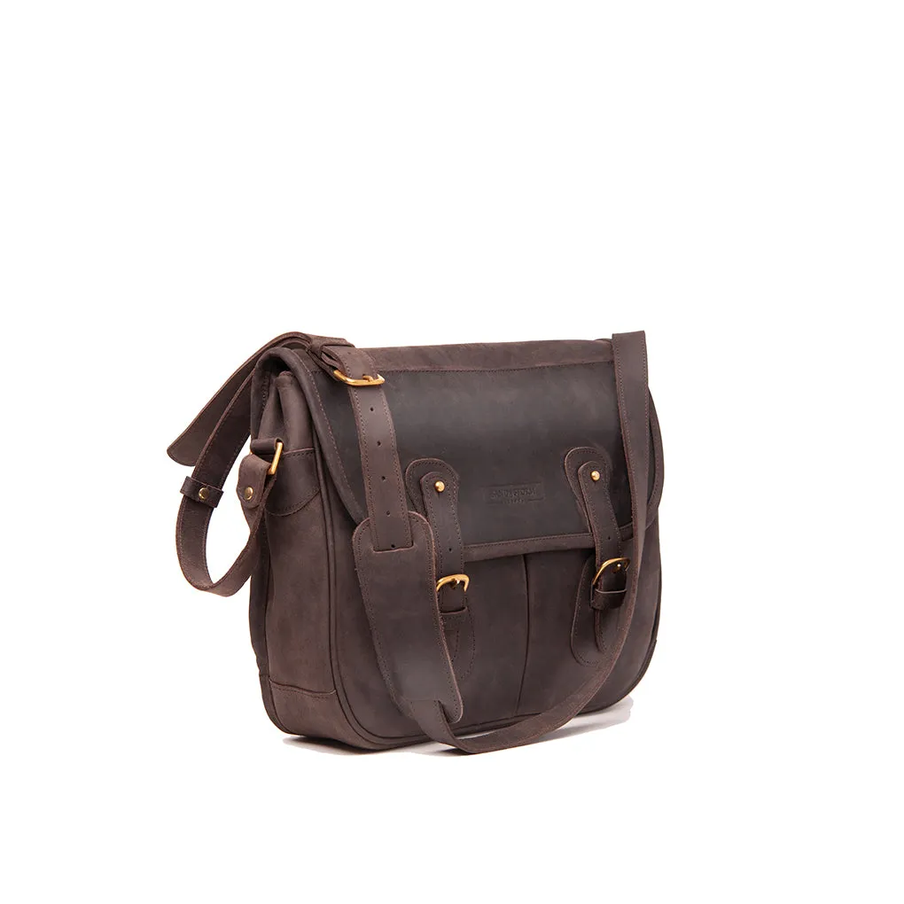 Pull-up Leather Dominic Satchel