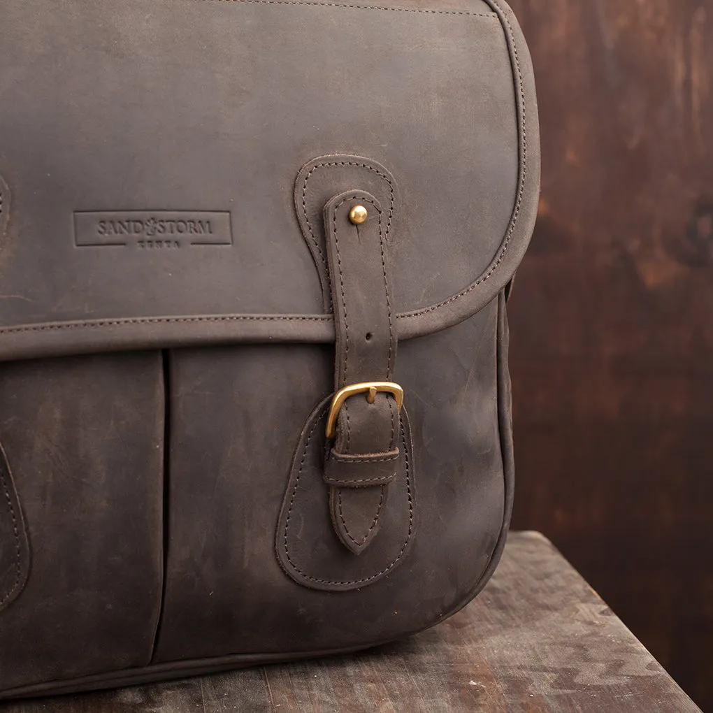 Pull-up Leather Dominic Satchel