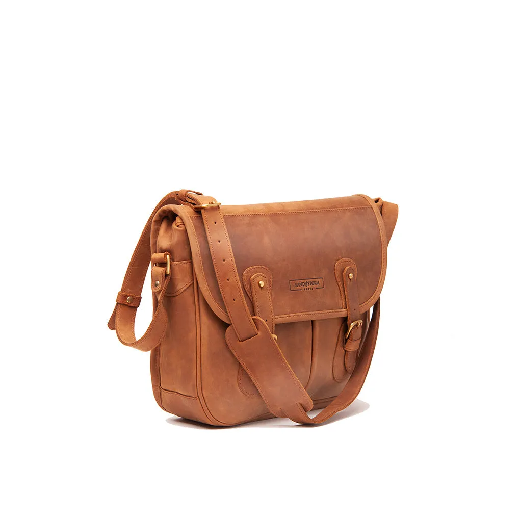 Pull-up Leather Dominic Satchel