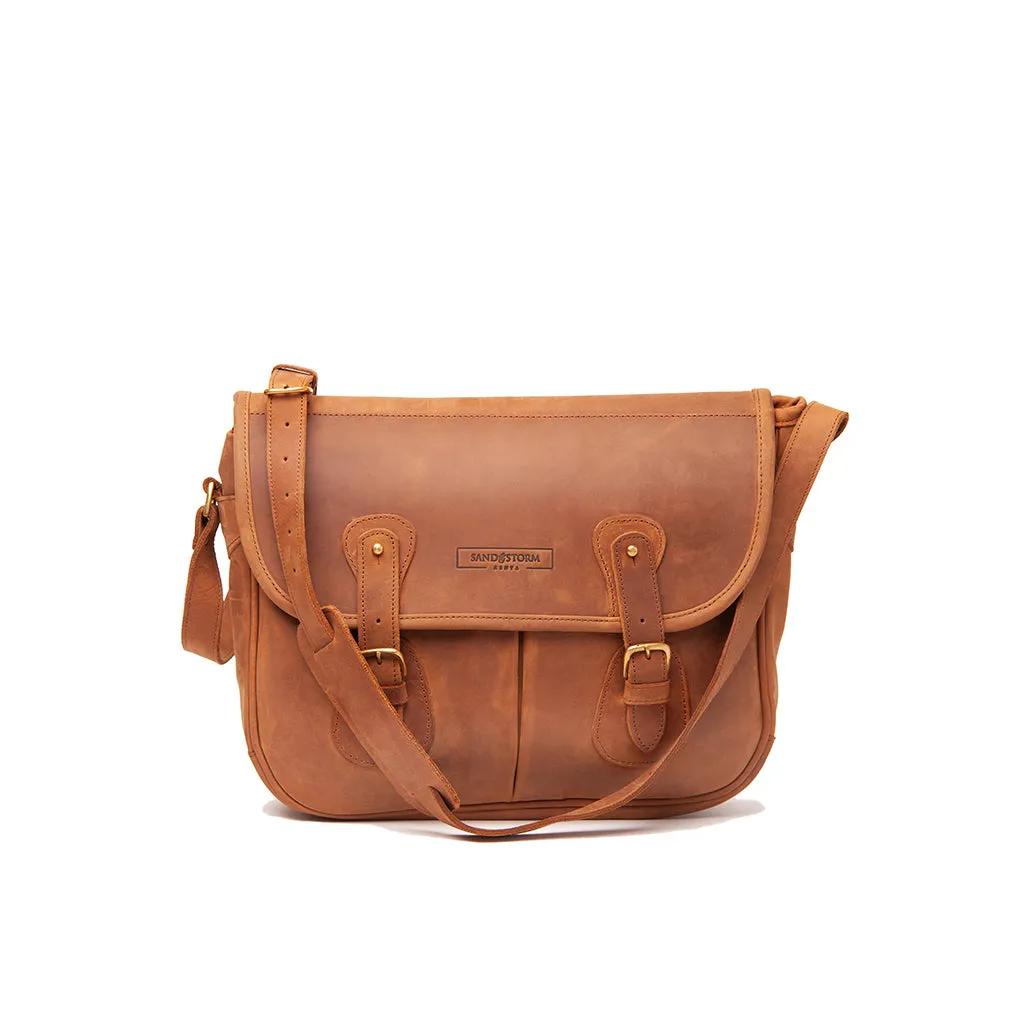 Pull-up Leather Dominic Satchel