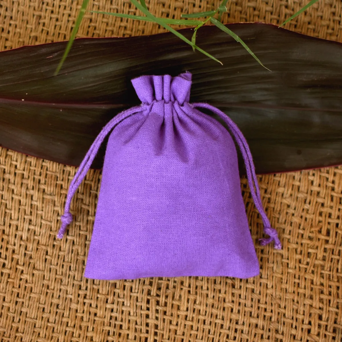 Purple Drawstring Pouches Gift Wedding Party Favor Bags - CraftJaipur