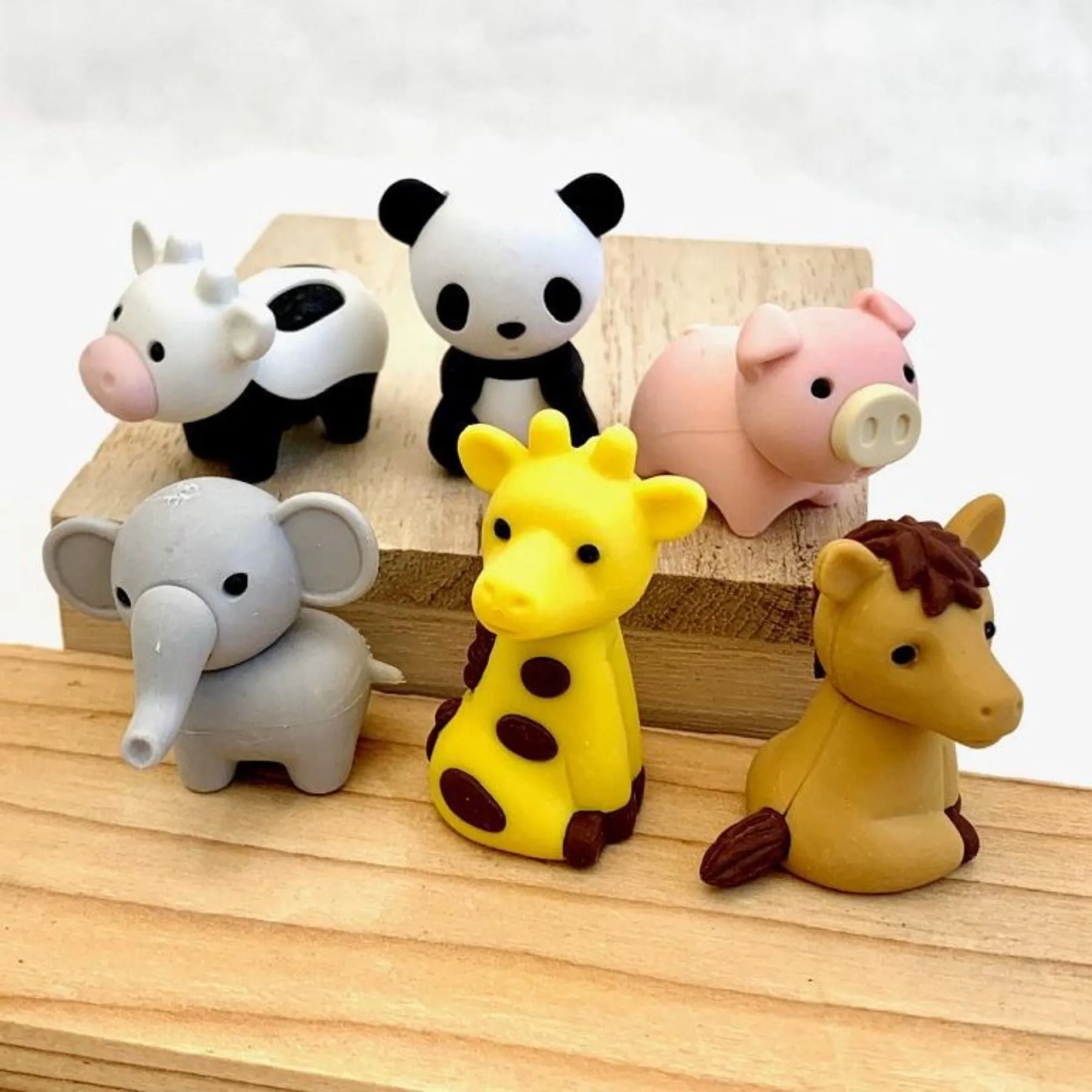 Puzzle Erasers,  Zoo Animal Set