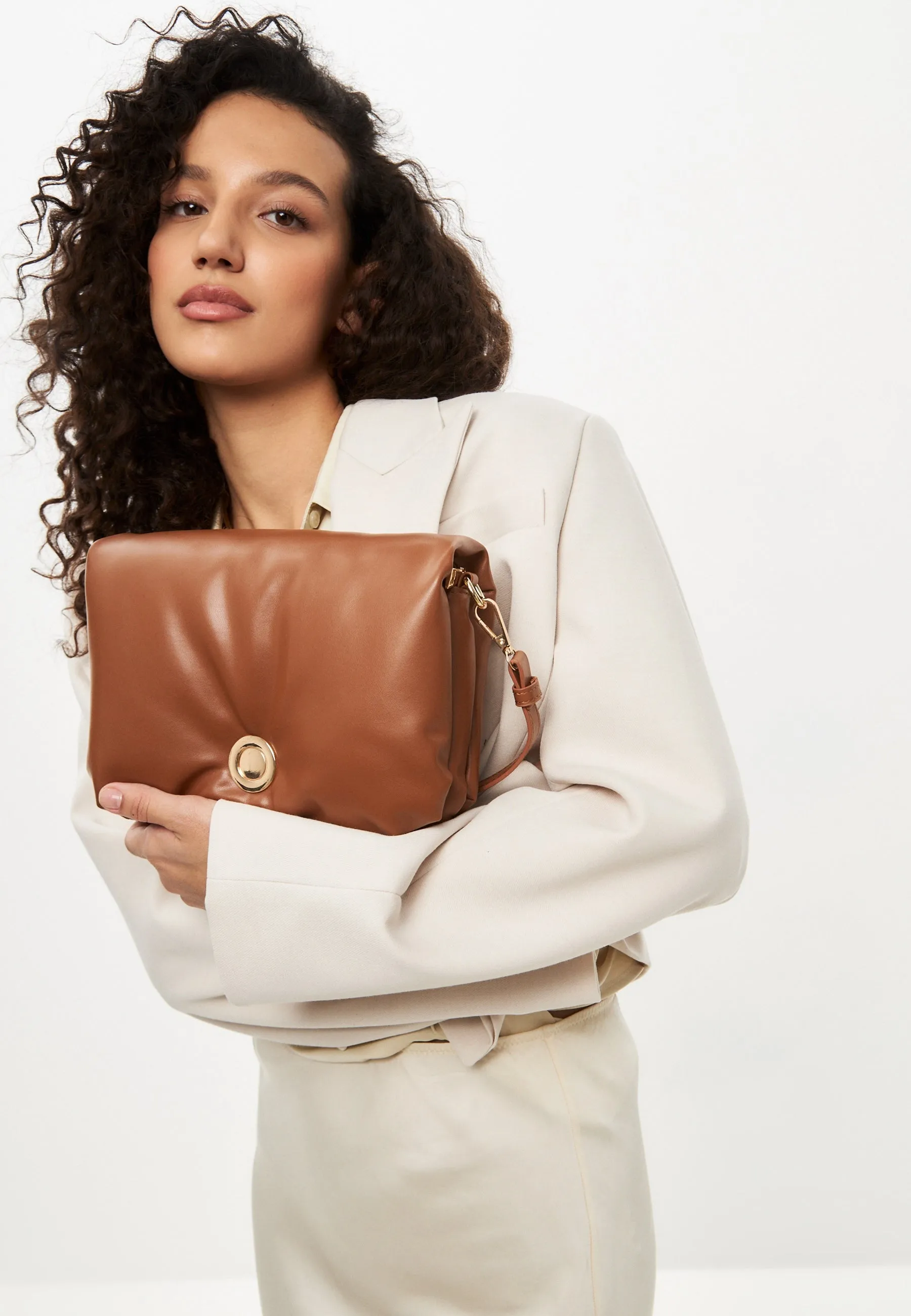 Quilted Clutch - Brown