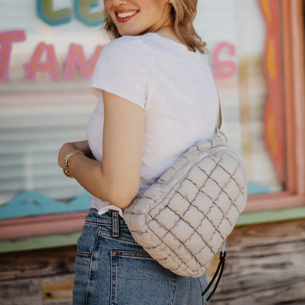 Quilted Sling Bag - Sand