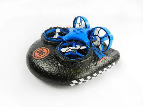 RC Hovercraft - 3 in 1 RC Drone/ Hovercraft/Sea-Land-Air/Quadcopter with 2.4Ghz Remote Control 3D Flip