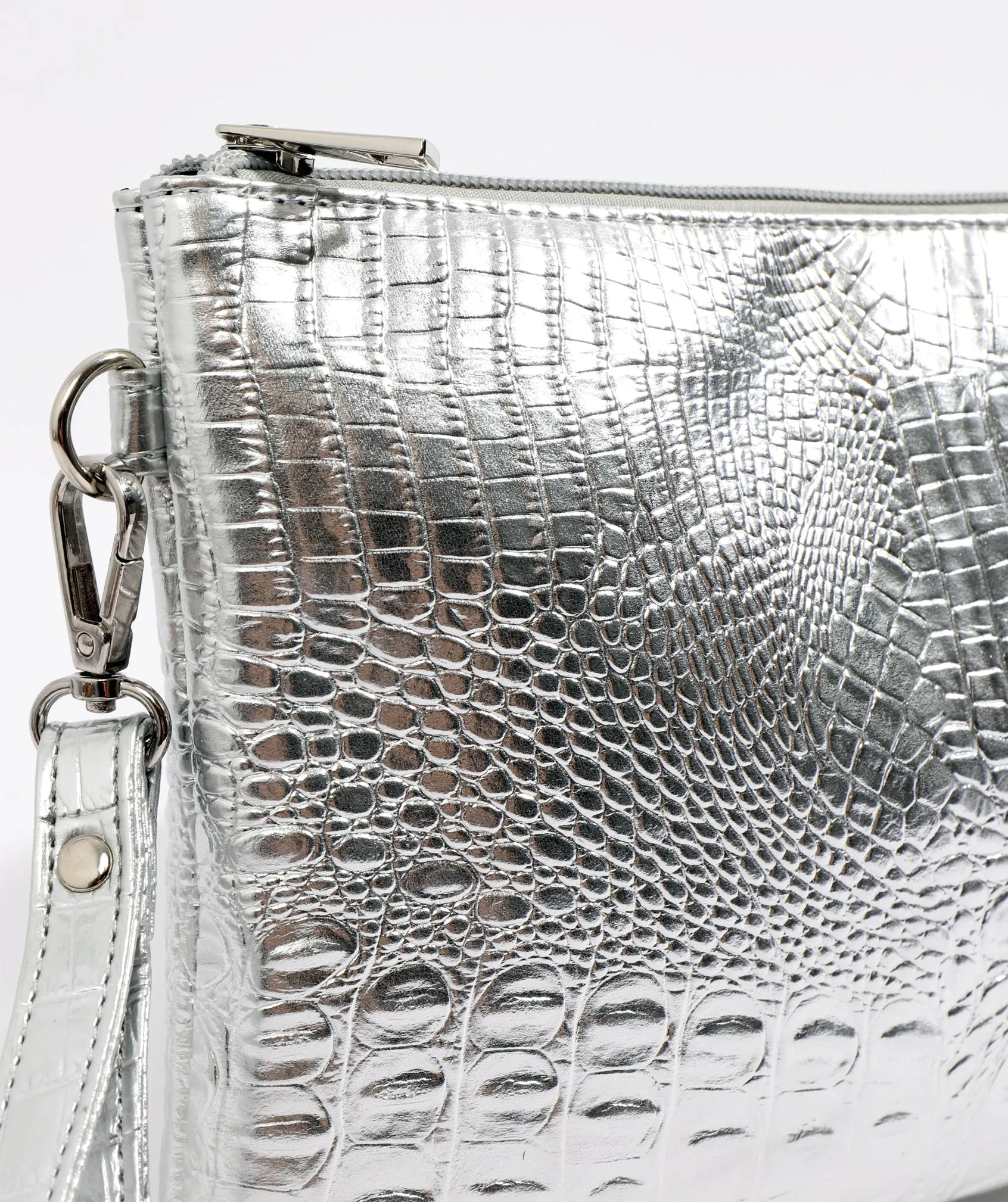 Reagan Clutch Bag - Silver