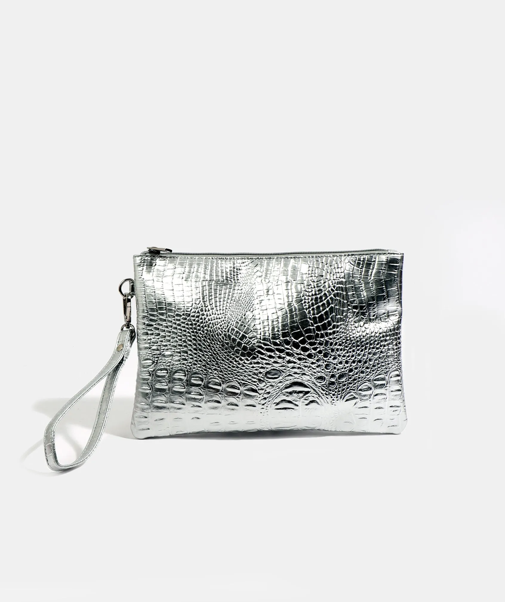 Reagan Clutch Bag - Silver