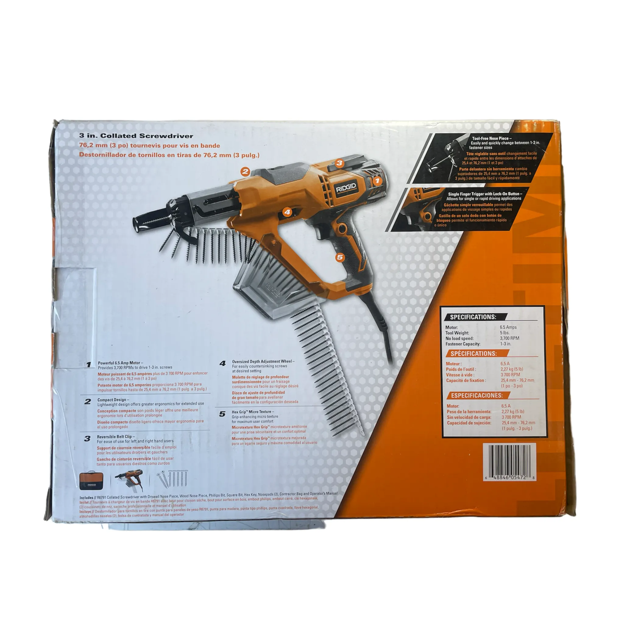 RIDGID 3 in. Drywall and Deck Collated Screwdriver