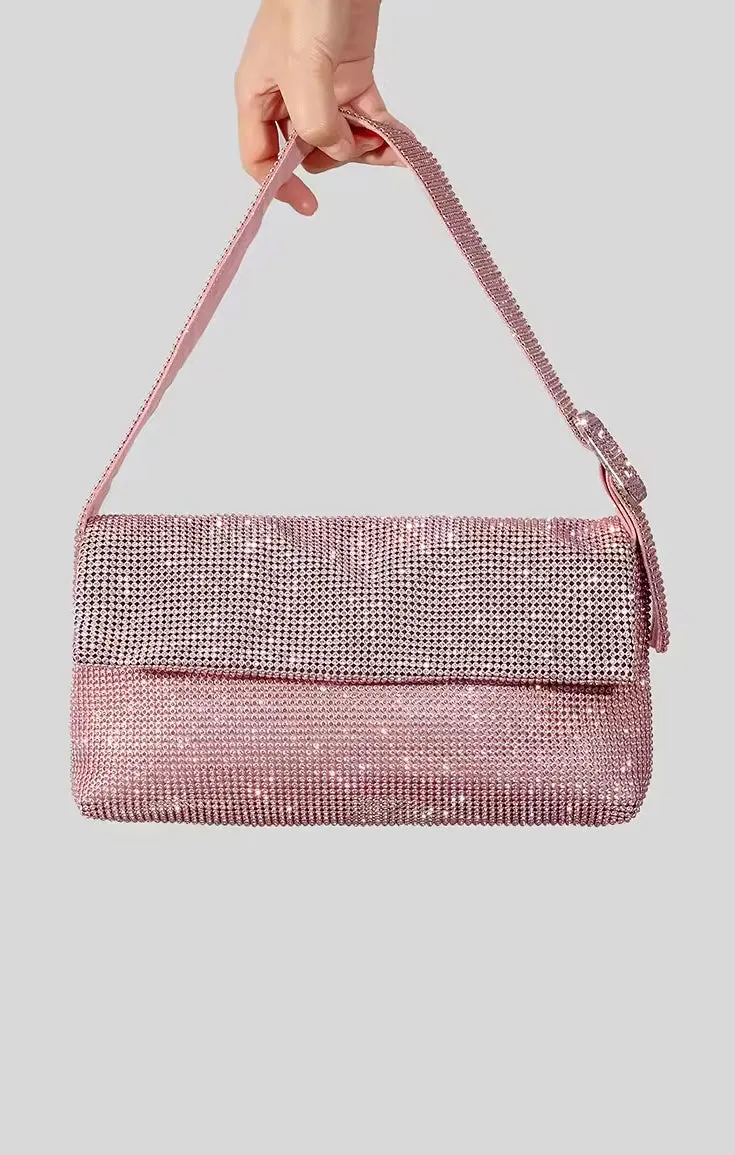 Rosie Rhinestone Bag ~ Light Pink