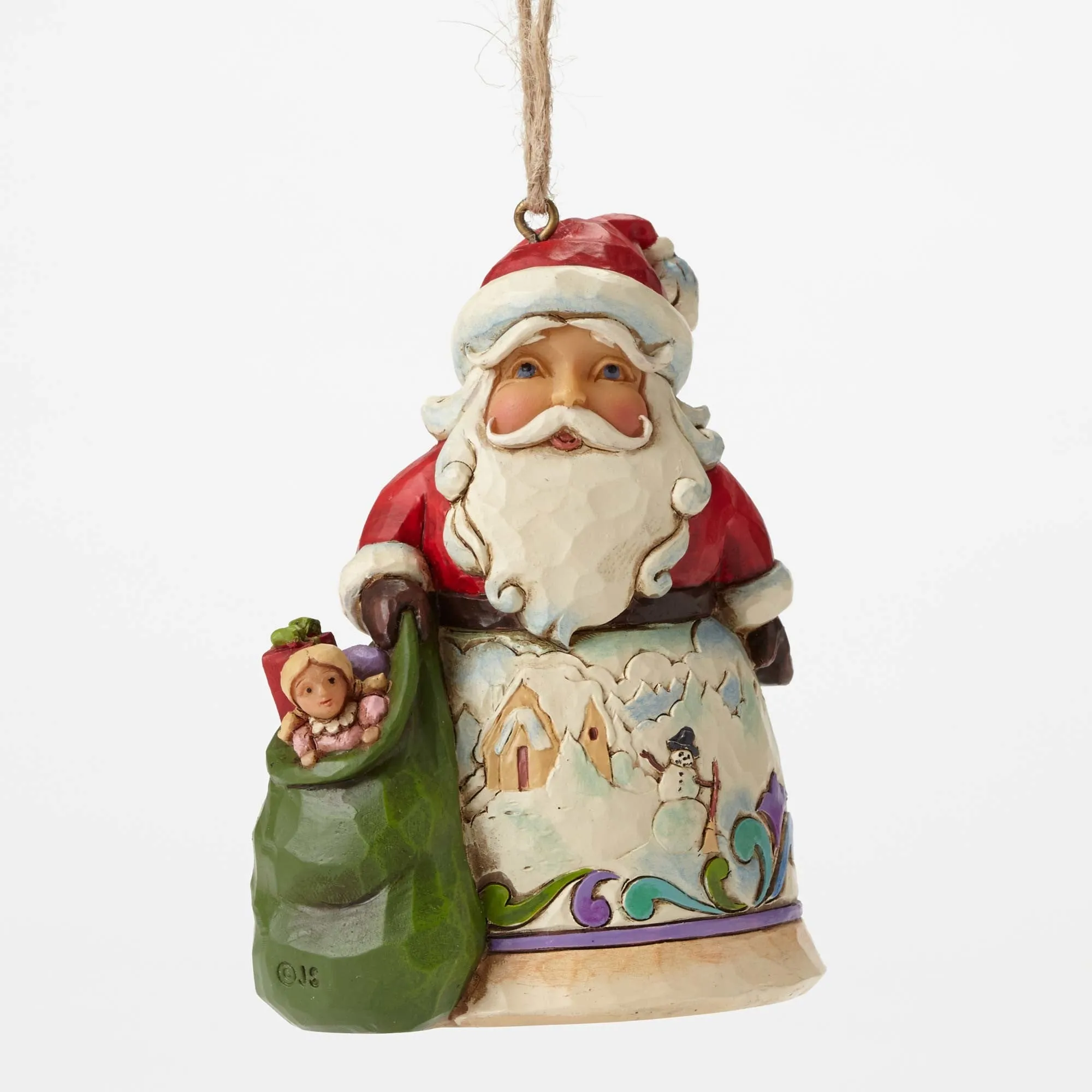 Santa w/Winter Scene Mini Ornament