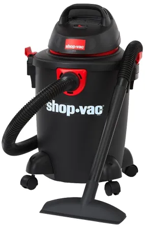 Shop-Vac 5985005 Wet/Dry Vacuum, 6 gal Vacuum, Cartridge, Dry, Foam Sleeve Filter, 3.5 hp, Black Housing :EA: QUANTITY: 1