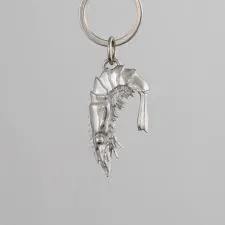Shrimp Pewter Keyring