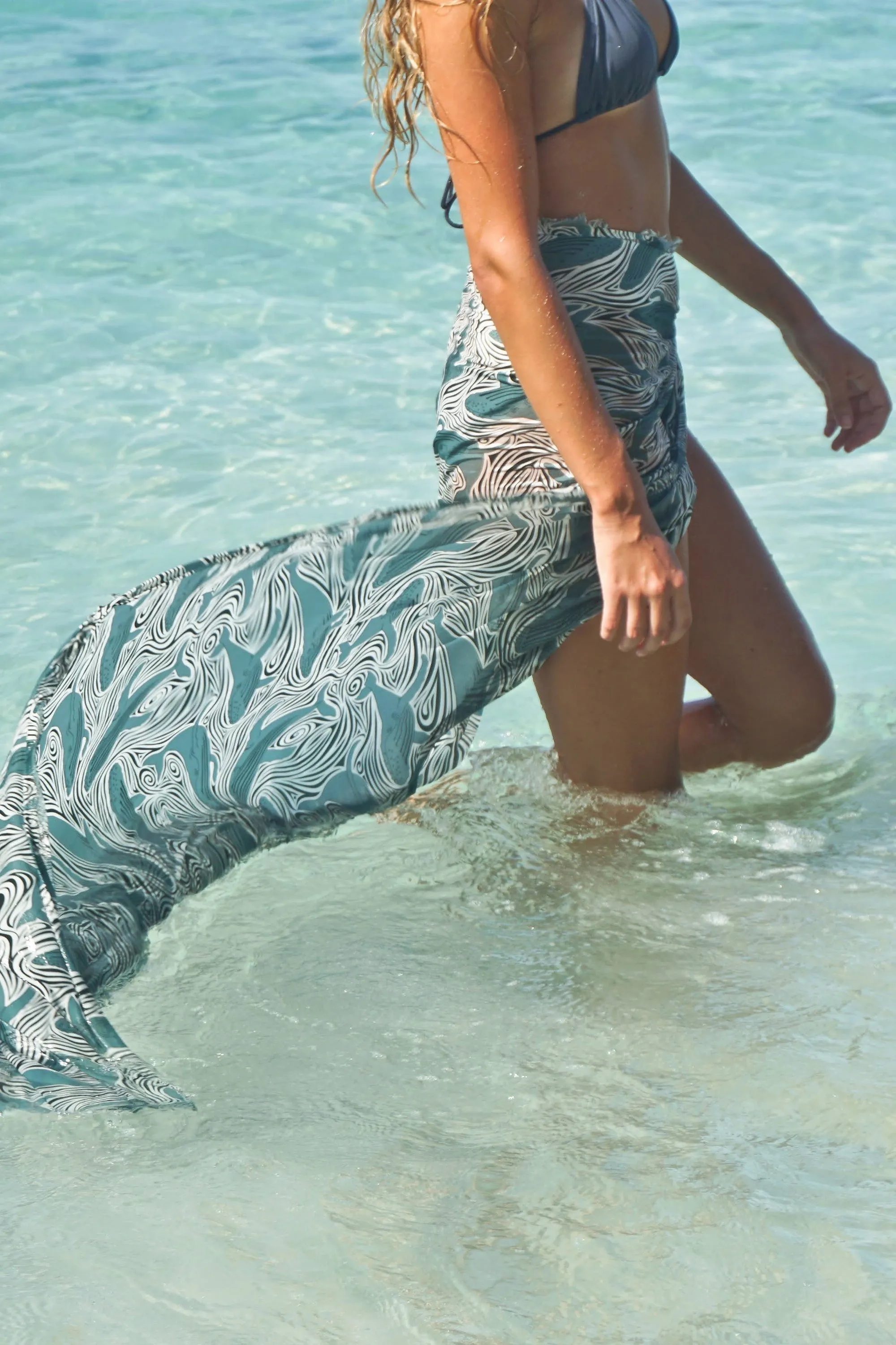 Silk Sarong  WHALE