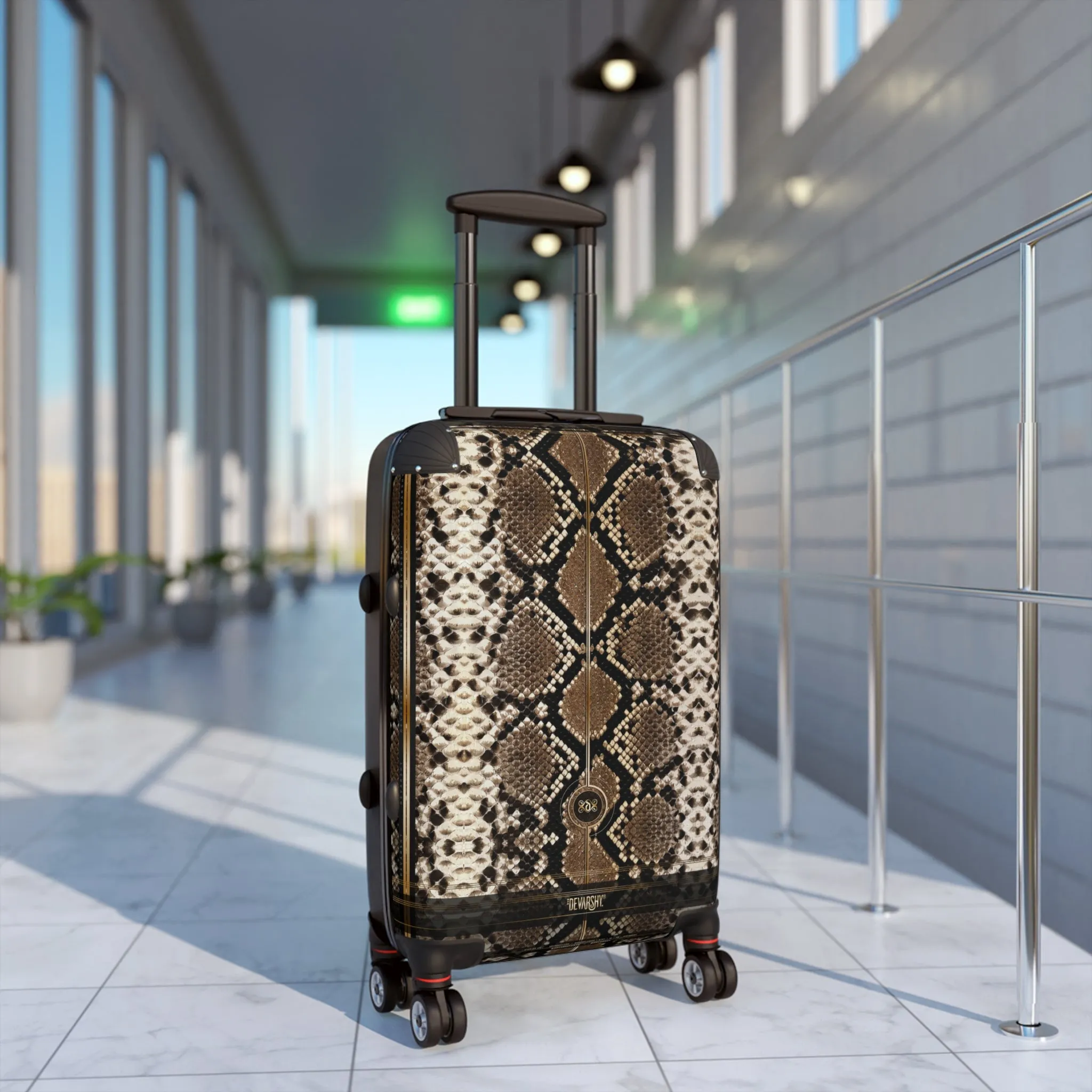 Snake Skin Suitcase Carry-on Suitcase Snake Print Luggage Hard Shell Suitcase in 3 Sizes | D20167