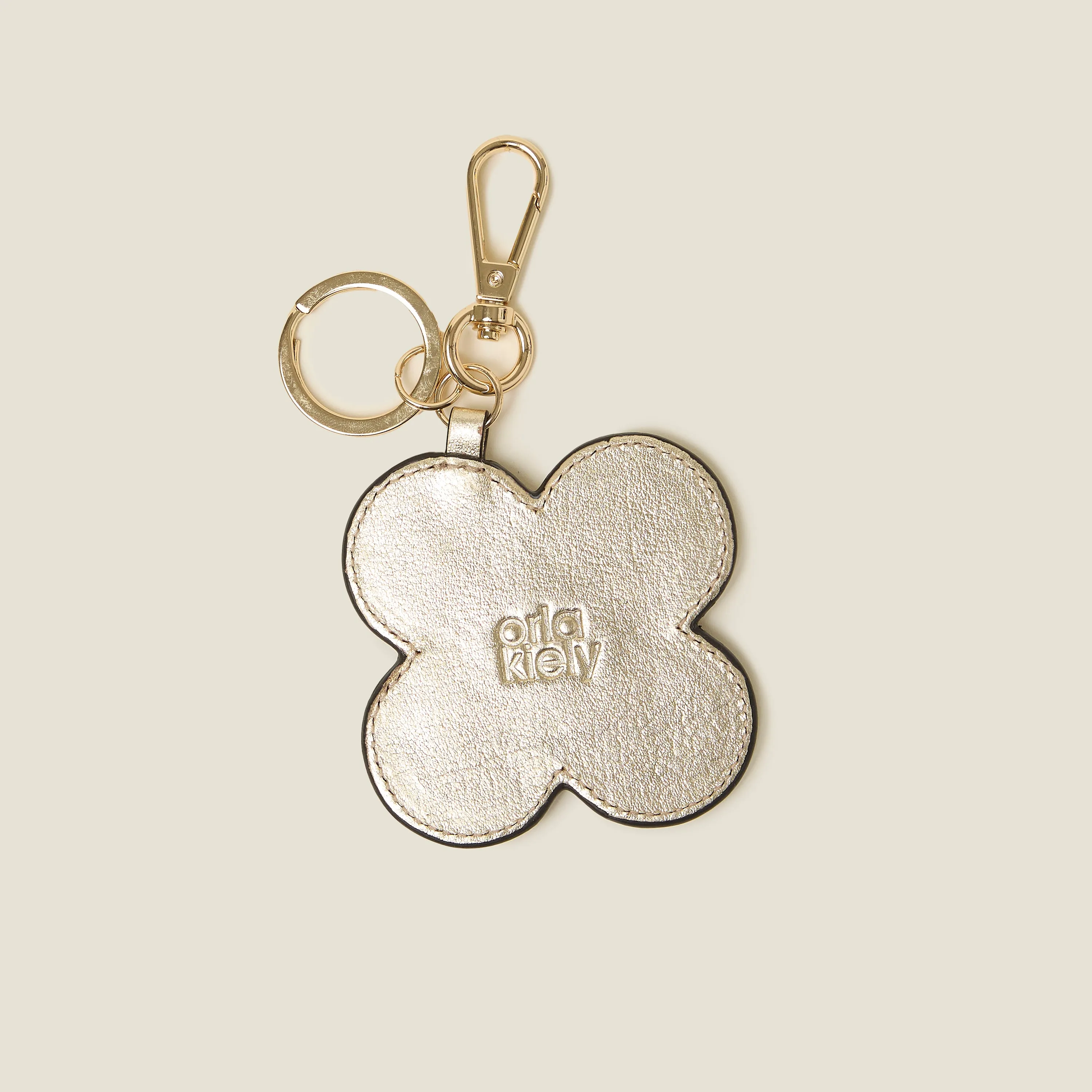 Spot Flower Key Ring - Gold