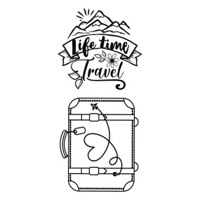 Stamperia Cling Stamps - Suitcase Life Time By Johanna Rivero