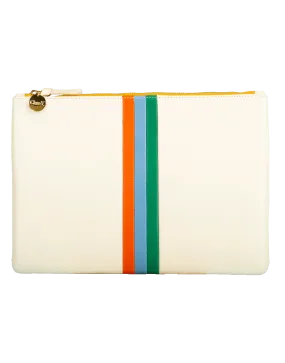 Striped Flat Clutch