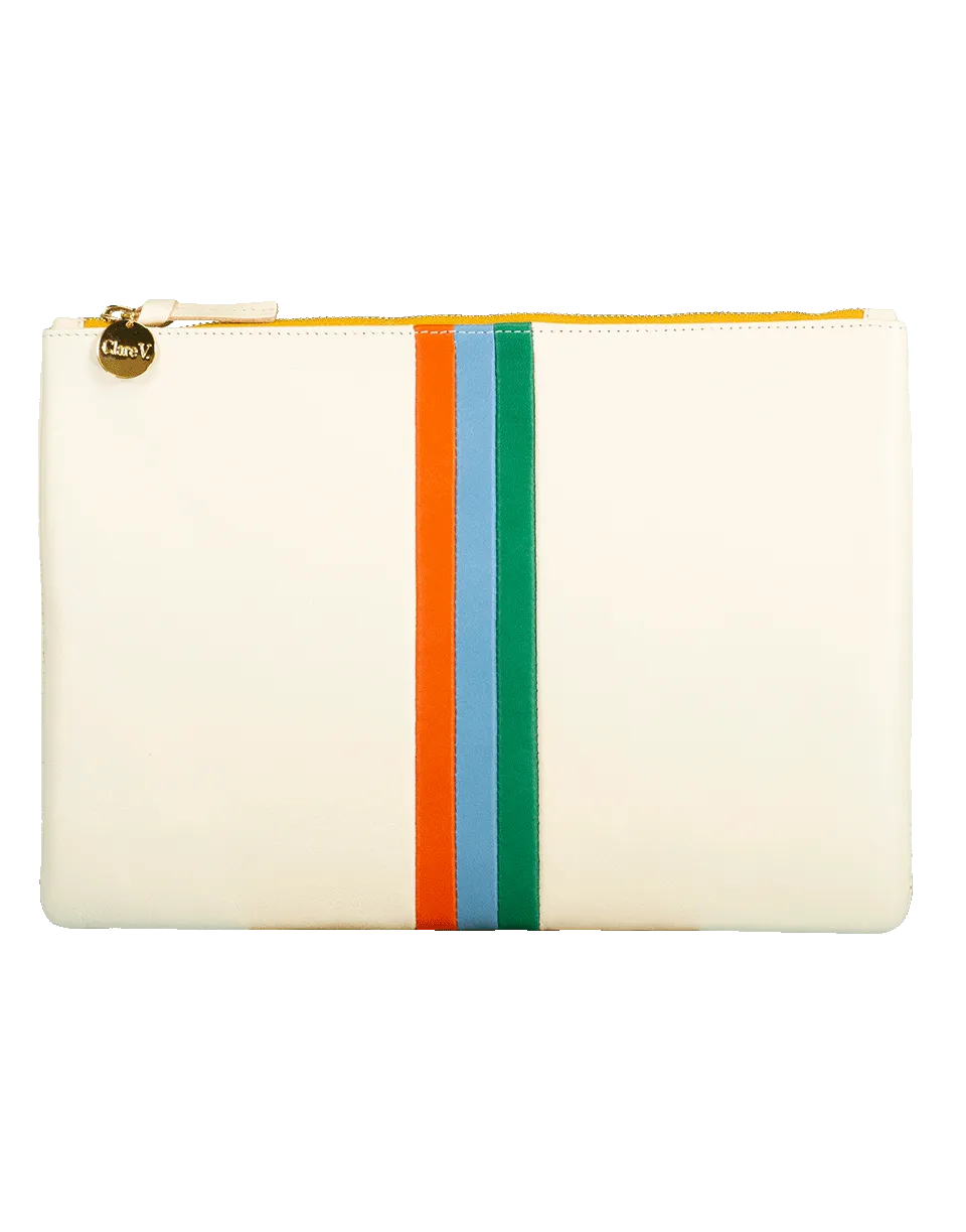 Striped Flat Clutch