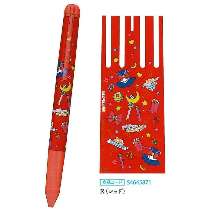 Sun-Star S46458 HI-TEC-C COLETO Sailor Moon  Magical girl Rabbit Red Ivory 4 Color Pen Case