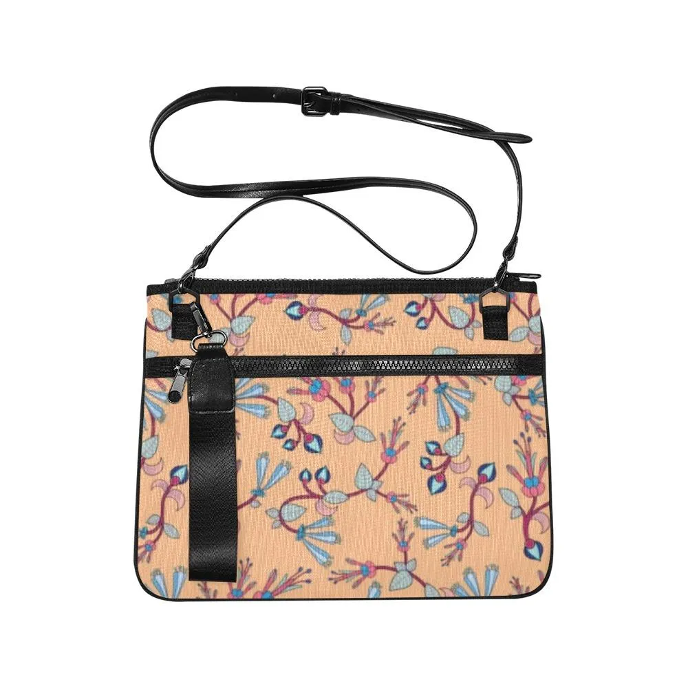 Swift Floral Peache Slim Clutch Bag