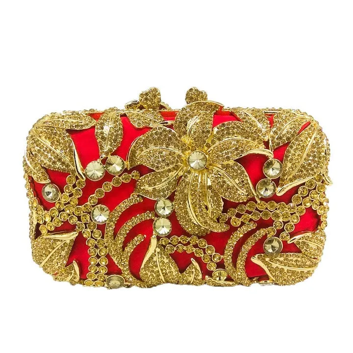 TEEK - Bejeweled Textured Floral Clutch | Various Colors