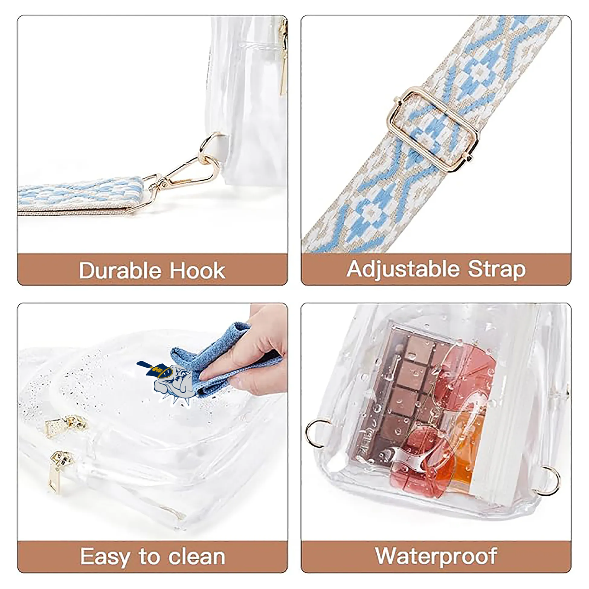 The Citadel, Spike, Clear Fanny Pack, Clear Sling Bag Crossbody Bag