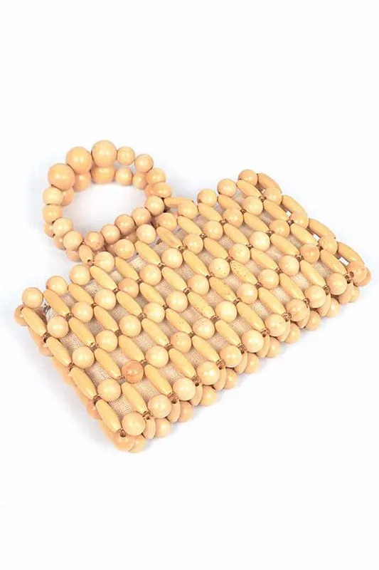 The City Girl-  Wooden Bead Clutch