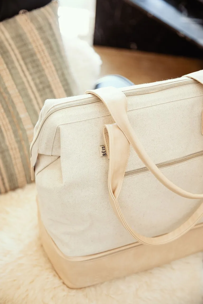 The Convertible Mini Weekender in Beige