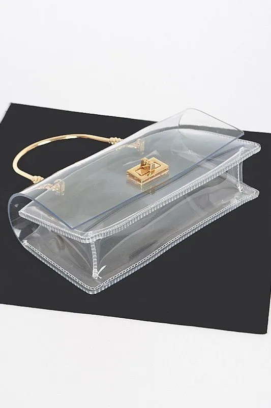 Top Handle Elegant Transparent Stadium Bag