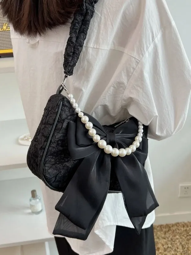 Uniwim Coquette Pearl Bowknot Bag