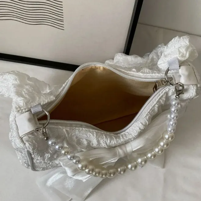 Uniwim Coquette Pearl Bowknot Bag