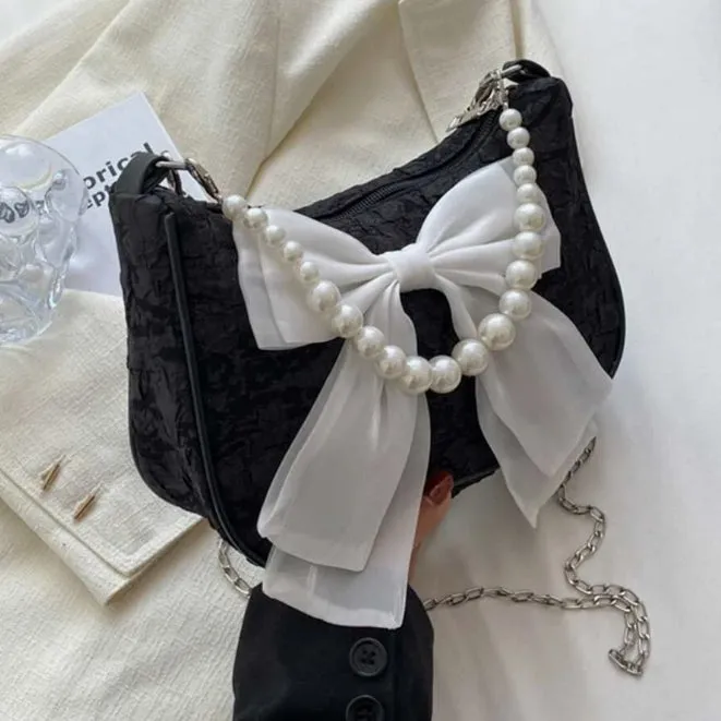 Uniwim Coquette Pearl Bowknot Bag