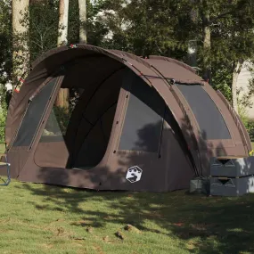 vidaXL Fishing Tent 2-Person Brown Waterproof