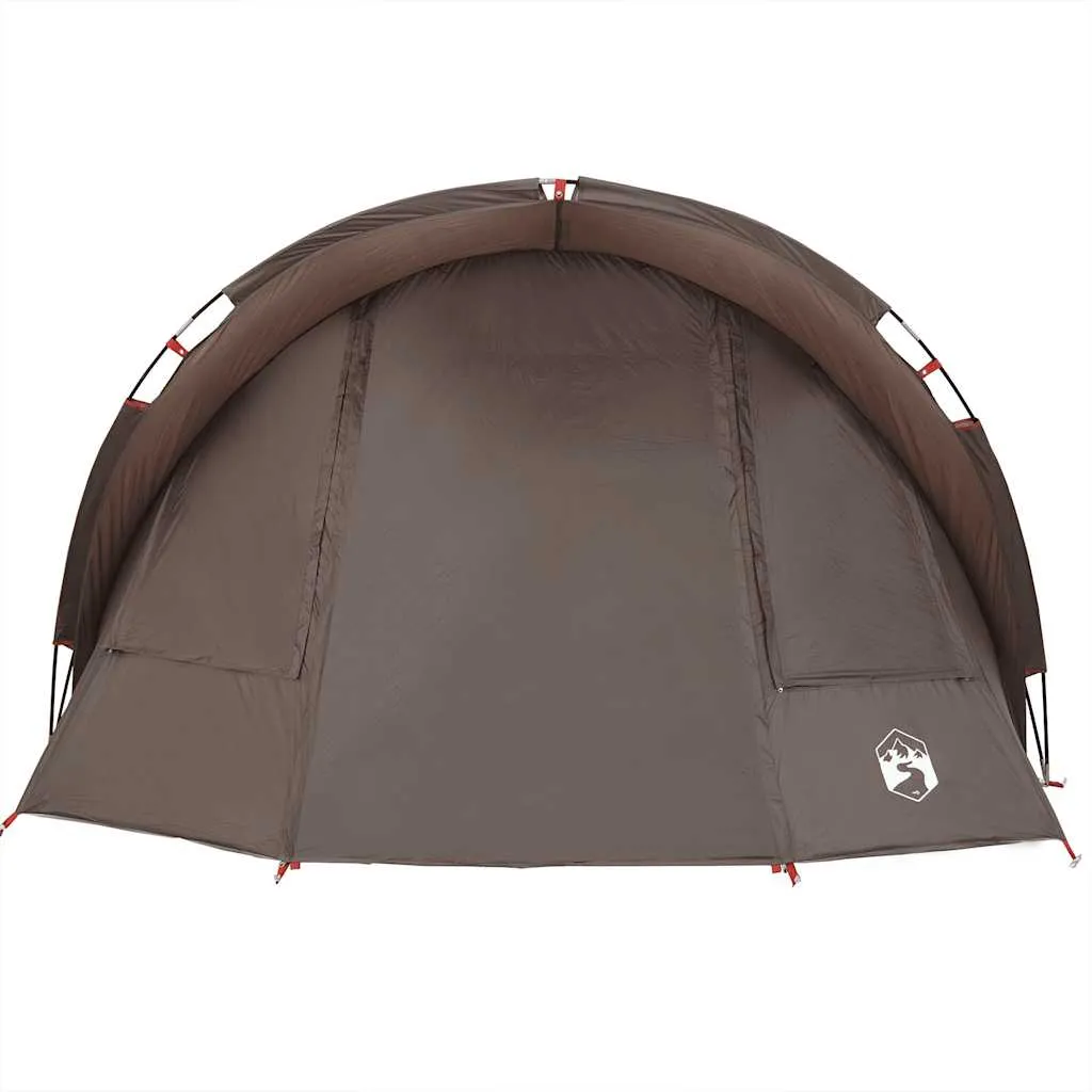 vidaXL Fishing Tent 2-Person Brown Waterproof