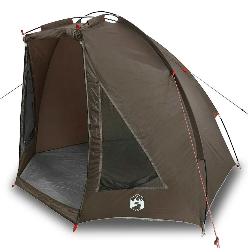 vidaXL Fishing Tent Brown Waterproof