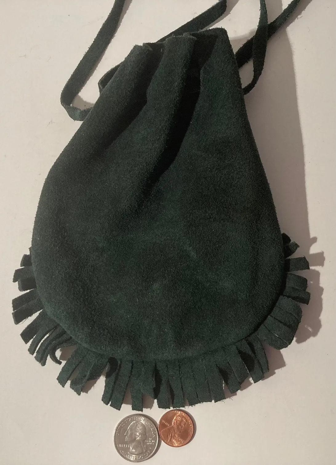 Vintage Handcrafted Green Beaded Native Bag, Purse, Pouch, 7" x 5 1/2", Very Detailed Work, Free Shipping in the U.S.
