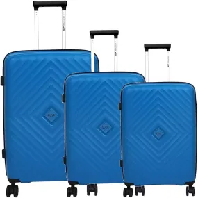 VIP Quad 8 Wheels 44.5x52x66cm Hard Casing Cabin Suitcase Medium Ice Blue