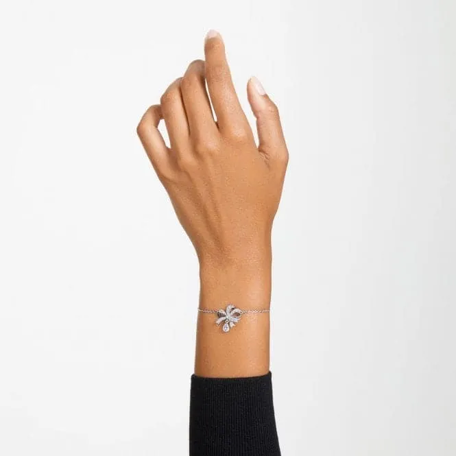 Volta Rhodium Plated White Bow Bracelet 5647581