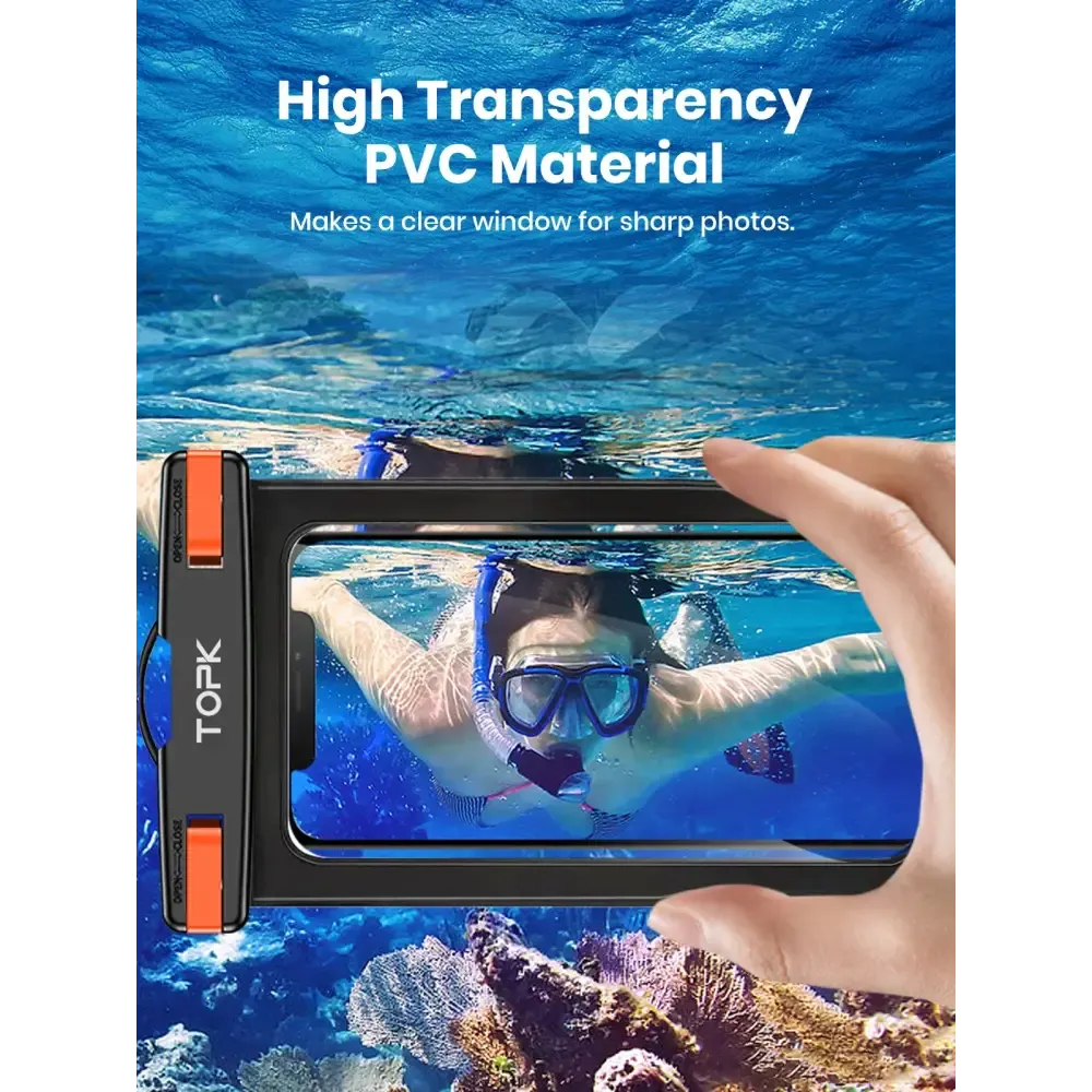 Waterproof Phone Pouch 2 Pce , Universal IPX8 Waterproof Phone Case Dry Bag with Lanyard for iPhone/Samsung Up to 7.0 inch