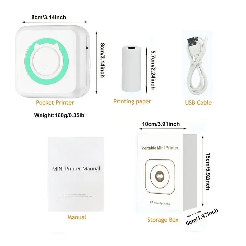 Wireless Smart Mini Pocket Printer  Perfect Gifts for Kids