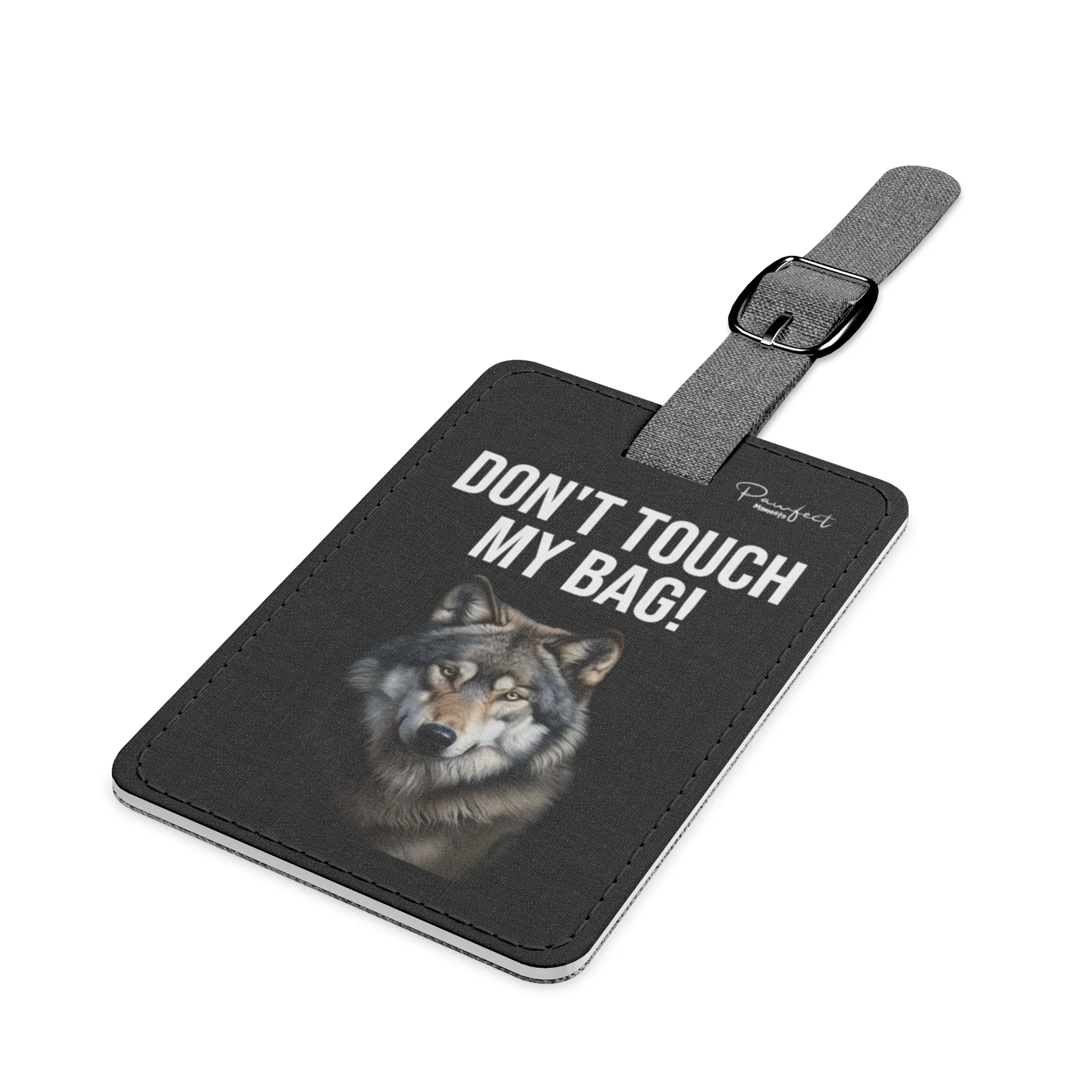 Wolf Saffiano Polyester Luggage Tag (scratch- and water-resistant)