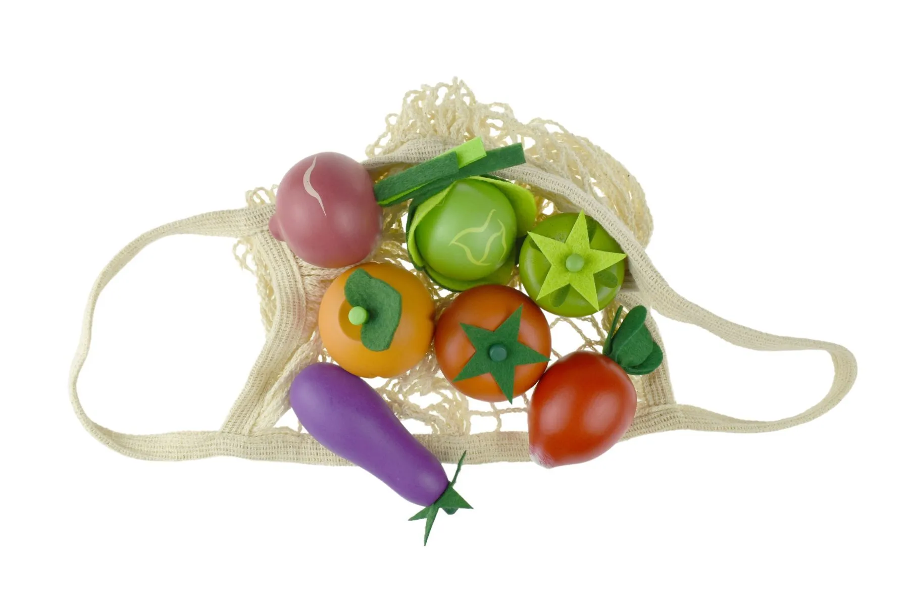 Wooden Vegetables with Bag