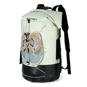 XINDA XD-BAG19 IPX7 Waterproof Outdoor Stream Tracing Backpack Diving Bag, Color: Light Gray-26L