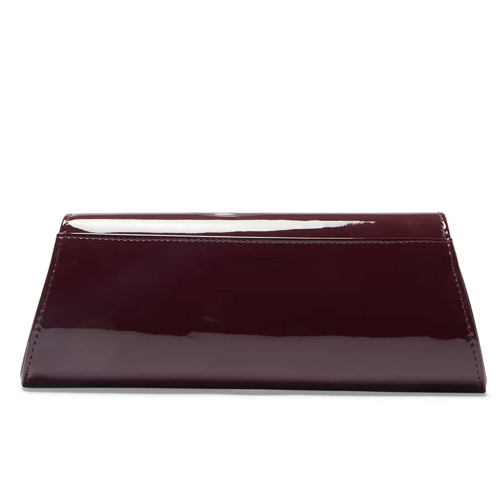 Zoey Evening Bag in Bordeaux Patent